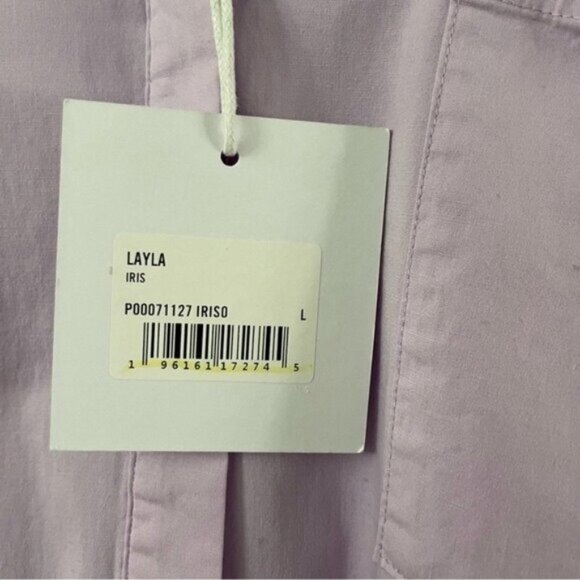 Pistola Layla Cinched Waist Shirt Dress In Iris - Picture 9 of 9